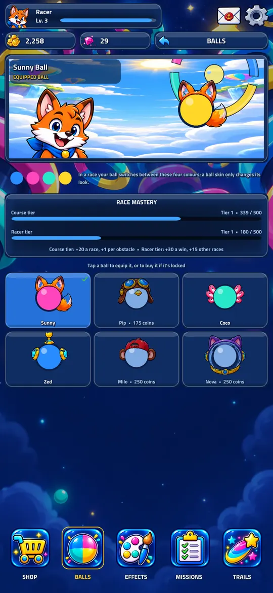 Balls to collect