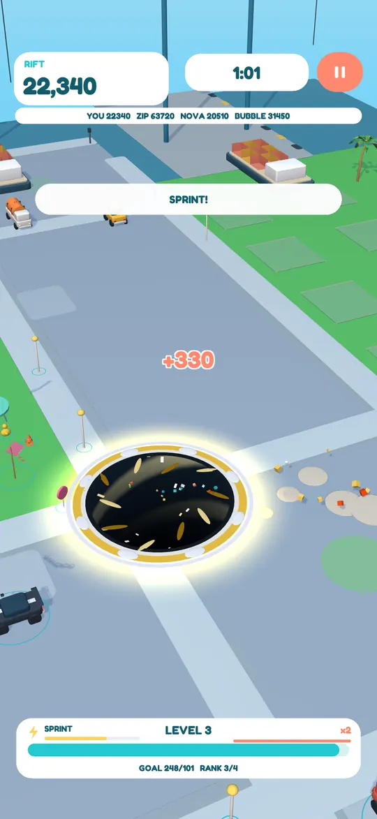 A sprint power-up