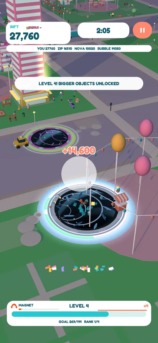 Bigger objects unlocked